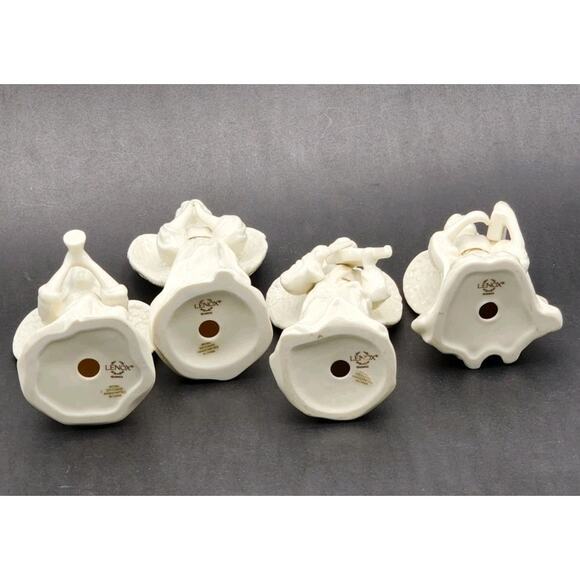 Lenox Porcelain Angels Set of 4 Musical & Praying Figurines White w/ Gold Accent - Picture 5 of 15